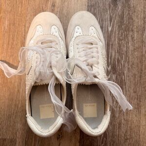 Dolce Vita white pearl sneakers